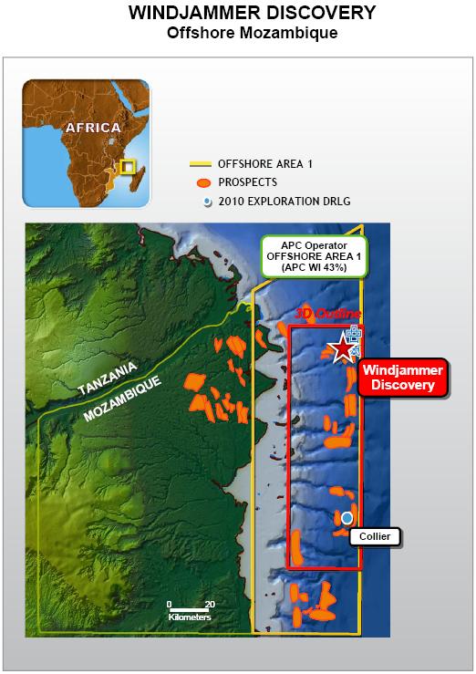 Mozambique Anadarko announces first deepwater discovery offshore