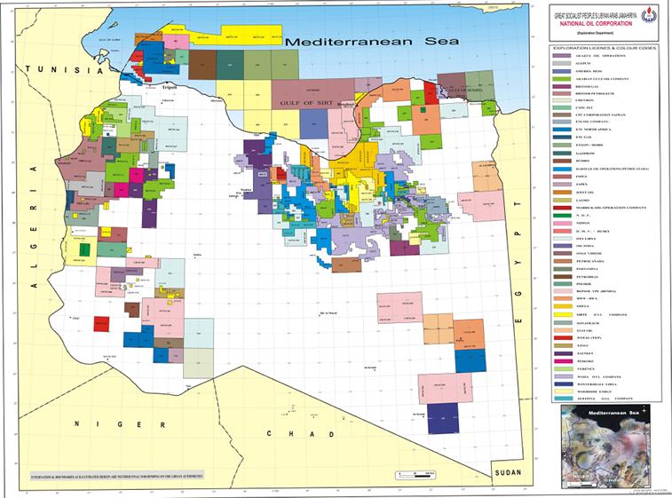 Oil Map Libya