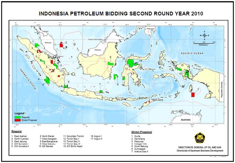 Indonesia Launches 2nd Petroleum Bidding Round 2010