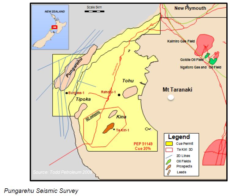 New Zealand Cue Energy commences Te Whatu & Pungarehu 2D surveys in