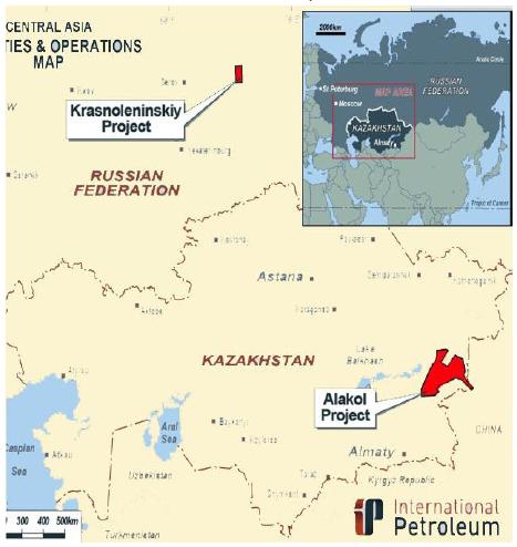 Russia/Kazakhstan: International Petroleum announces oilfield discovery at its Krasnoleninskiy 