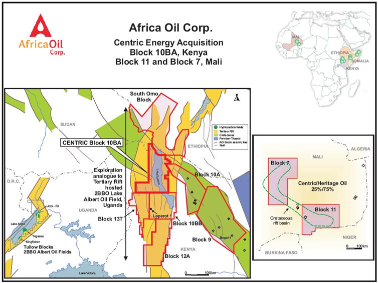 Kenya/Mali: Africa Oil completes acquisition of Centric Energy