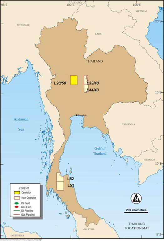 Thailand: Carnarvon Petroleum sells Thailand concessions to Loyz Energy