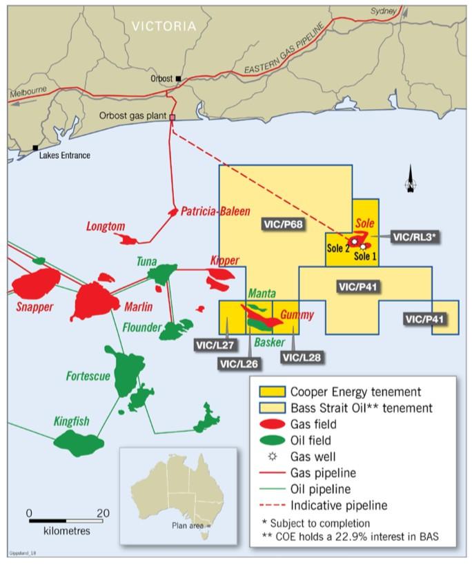 Australia: Cooper Energy acquiring 50% interest in Sole gas field and ...