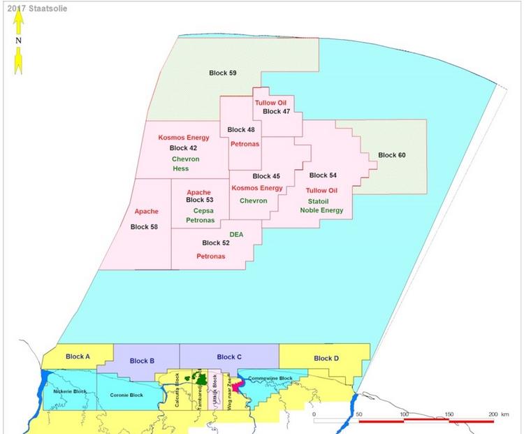 Suriname Offshore Blocks Map