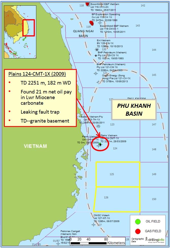 Block 114 Offshore Vietnam Map