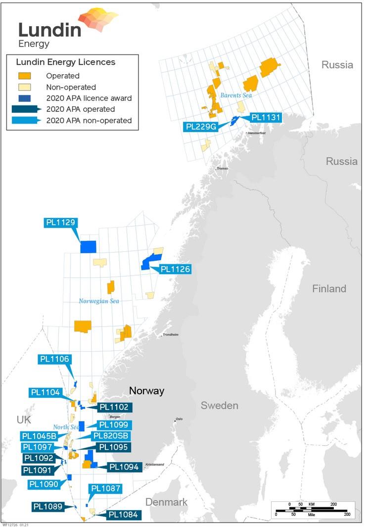 Norway: Lundin awarded 19 licences in Norway's APA 2020