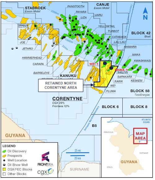 Guyana: 514-628 Mmboe PMean unrisked gross prospective resources ...